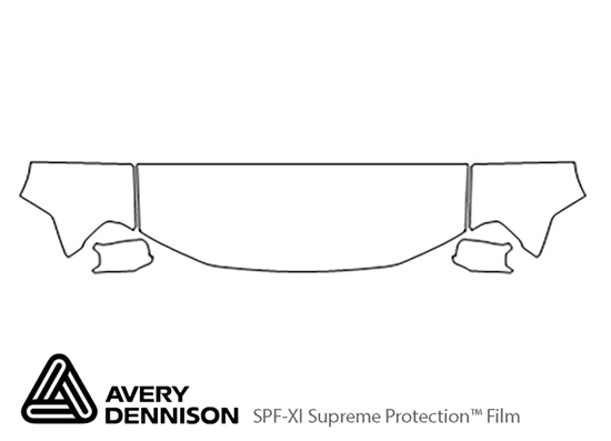 Honda Pilot 2009-2015 Avery Dennison Clear Bra Hood Paint Protection Kit Diagram