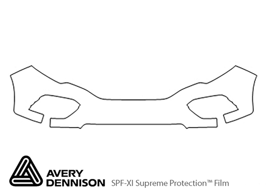 Honda Pilot 2016-2018 Avery Dennison Clear Bra Bumper Paint Protection Kit Diagram