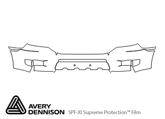 Honda Ridgeline 2009-2014 Avery Dennison Clear Bra Bumper Paint Protection Kit Diagram