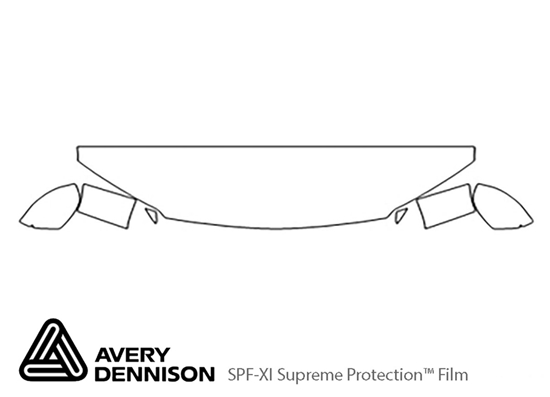 Honda Ridgeline 2017-2020 Avery Dennison Clear Bra Hood Paint Protection Kit Diagram