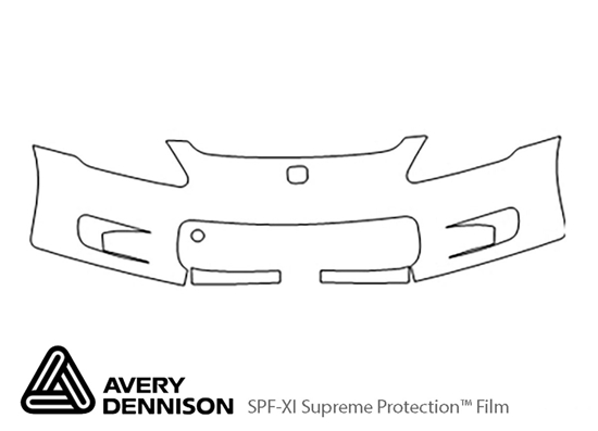 Honda S2000 2000-2003 Avery Dennison Clear Bra Bumper Paint Protection Kit Diagram