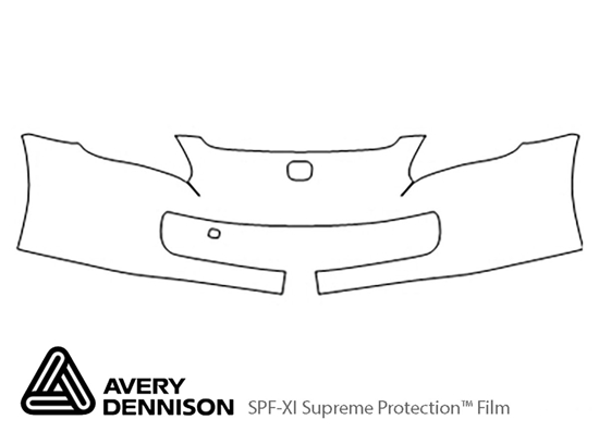 Honda S2000 2004-2009 Avery Dennison Clear Bra Bumper Paint Protection Kit Diagram