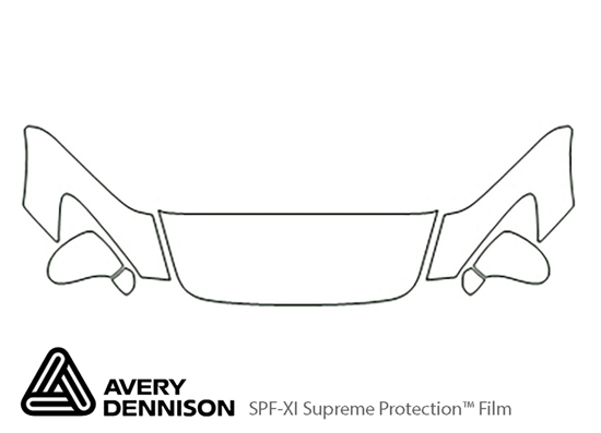 Honda S2000 2004-2009 Avery Dennison Clear Bra Hood Paint Protection Kit Diagram