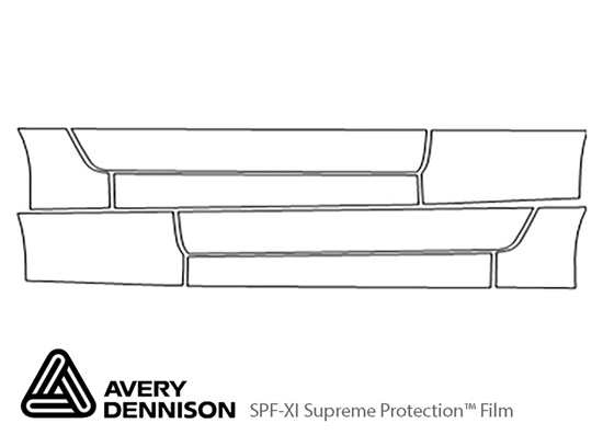 Honda S2000 2004-2009 Avery Dennison Clear Bra Door Cup Paint Protection Kit Diagram