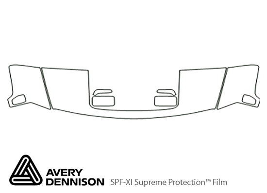 Hummer H3 2006-2010 Avery Dennison Clear Bra Hood Paint Protection Kit Diagram