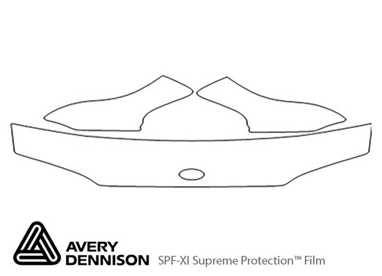 Hyundai Accent 1995-1999 Avery Dennison Clear Bra Hood Paint Protection Kit Diagram