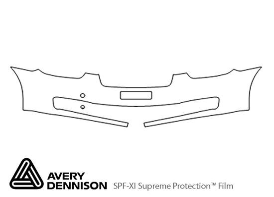 Hyundai Accent 2006-2011 Avery Dennison Clear Bra Bumper Paint Protection Kit Diagram