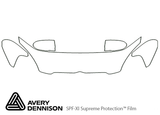 Hyundai Accent 2006-2011 Avery Dennison Clear Bra Hood Paint Protection Kit Diagram