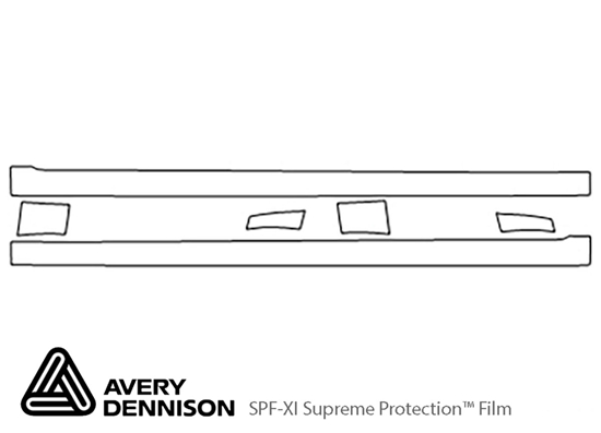 Hyundai Azera 2006-2010 Avery Dennison Clear Bra Door Cup Paint Protection Kit Diagram