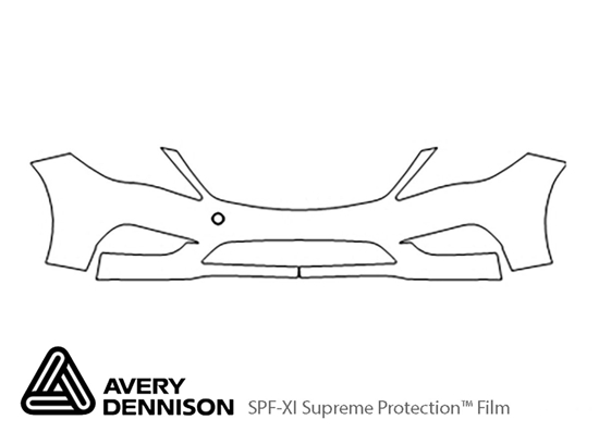 Hyundai Azera 2012-2016 Avery Dennison Clear Bra Bumper Paint Protection Kit Diagram