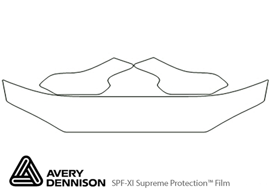 Hyundai Elantra 1996-2000 Avery Dennison Clear Bra Hood Paint Protection Kit Diagram