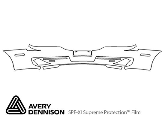 Hyundai Elantra 2004-2006 Avery Dennison Clear Bra Bumper Paint Protection Kit Diagram