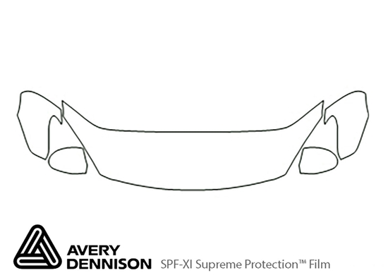 Hyundai Elantra 2007-2010 Avery Dennison Clear Bra Hood Paint Protection Kit Diagram