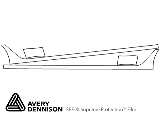 Hyundai Elantra 2007-2010 Avery Dennison Clear Bra Door Cup Paint Protection Kit Diagram