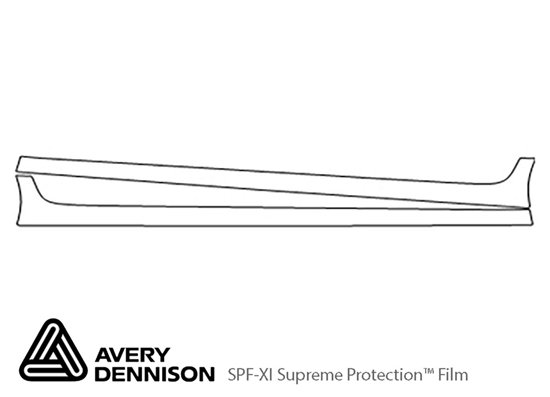 Hyundai Elantra 2017-2018 Avery Dennison Clear Bra Door Cup Paint Protection Kit Diagram