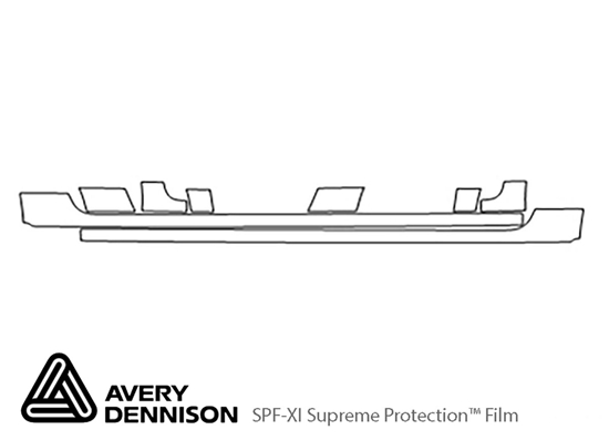 Hyundai Entourage 2007-2008 Avery Dennison Clear Bra Door Cup Paint Protection Kit Diagram