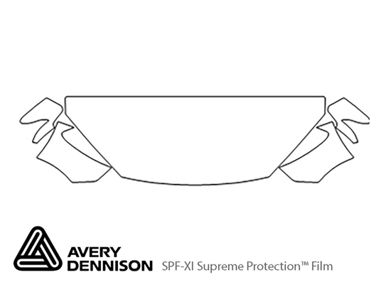 Hyundai Genesis 2013-2016 Avery Dennison Clear Bra Hood Paint Protection Kit Diagram