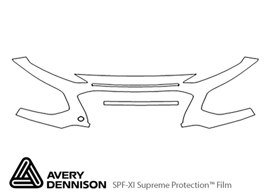 Hyundai Kona 2018-2021 Avery Dennison Clear Bra Bumper Paint Protection Kit Diagram