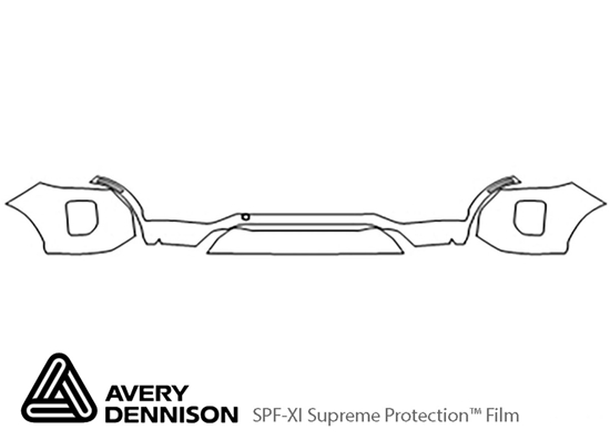 Hyundai Palisade 2020-2022 Avery Dennison Clear Bra Bumper Paint Protection Kit Diagram