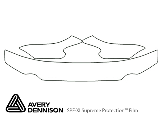 Hyundai Sonata 1997-1999 Avery Dennison Clear Bra Hood Paint Protection Kit Diagram