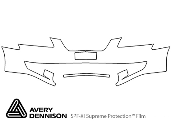 Hyundai Sonata 2006-2008 Avery Dennison Clear Bra Bumper Paint Protection Kit Diagram