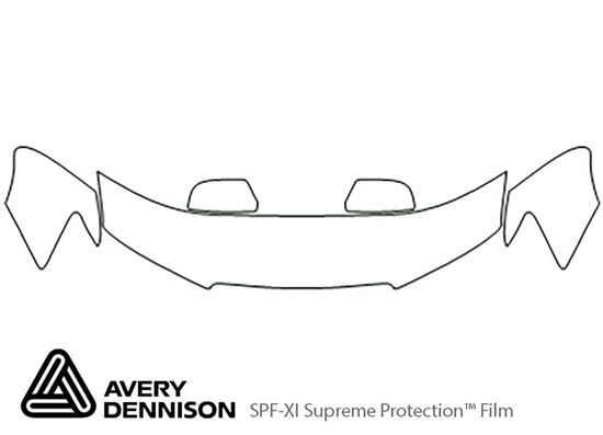 Hyundai Sonata 2006-2010 Avery Dennison Clear Bra Hood Paint Protection Kit Diagram