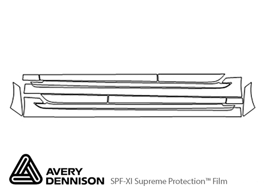 Hyundai Sonata 2018-2019 Avery Dennison Clear Bra Door Splash Paint Protection Kit Diagram