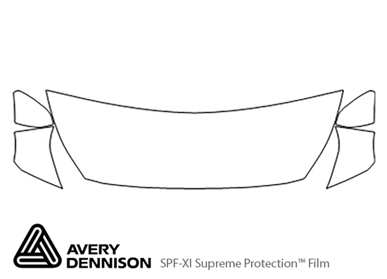 Hyundai Sonata 2018-2019 Avery Dennison Clear Bra Hood Paint Protection Kit Diagram