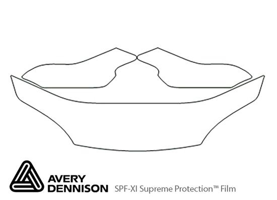 Hyundai Tiburon 1997-1999 Avery Dennison Clear Bra Hood Paint Protection Kit Diagram