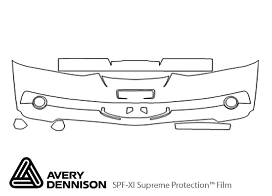 Hyundai Tiburon 2002-2004 Avery Dennison Clear Bra Bumper Paint Protection Kit Diagram