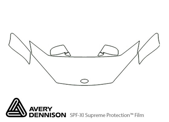 Hyundai Tiburon 2007-2008 Avery Dennison Clear Bra Hood Paint Protection Kit Diagram