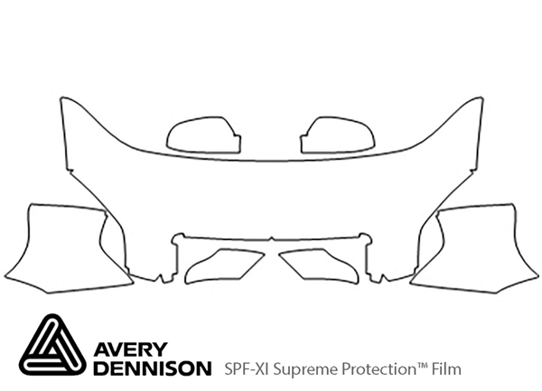 ##LONGDESCRIPTIONNAME2## Avery Dennison Clear Bra Hood Paint Protection Kit Diagram