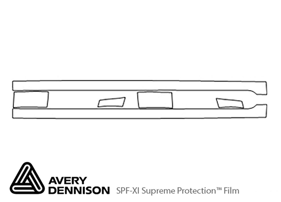 Hyundai Tucson 2005-2009 Avery Dennison Clear Bra Door Cup Paint Protection Kit Diagram