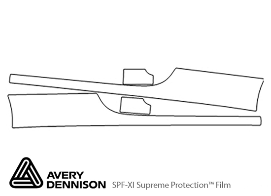 Hyundai Veloster 2012-2017 Avery Dennison Clear Bra Door Cup Paint Protection Kit Diagram