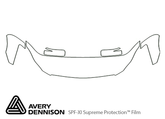 Infiniti EX35 2008-2012 Avery Dennison Clear Bra Hood Paint Protection Kit Diagram