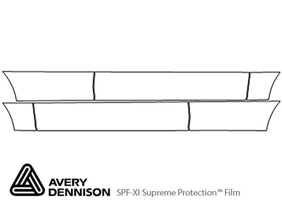 Infiniti EX35 2008-2012 Avery Dennison Clear Bra Door Cup Paint Protection Kit Diagram