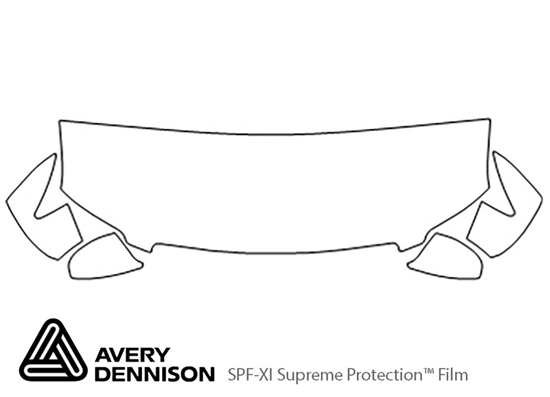 Infiniti FX35 2003-2008 Avery Dennison Clear Bra Hood Paint Protection Kit Diagram