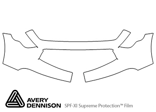 ##LONGDESCRIPTIONNAME2## Avery Dennison Clear Bra Bumper Paint Protection Kit Diagram