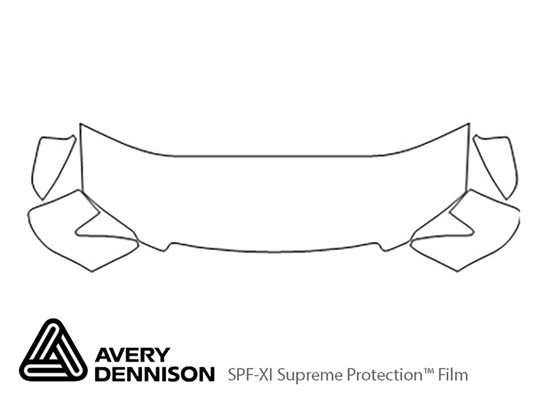 Infiniti FX45 2003-2008 Avery Dennison Clear Bra Hood Paint Protection Kit Diagram