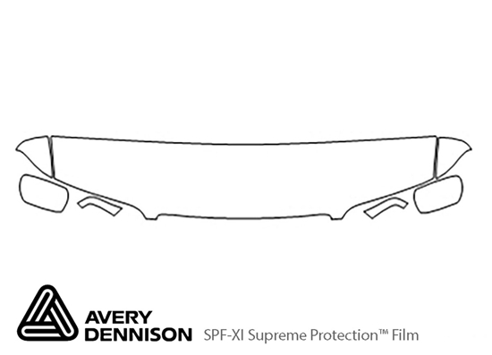 Infiniti G20 1999-2002 Avery Dennison Clear Bra Hood Paint Protection Kit Diagram