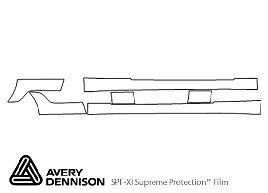 Infiniti G35 2003-2006 Avery Dennison Clear Bra Door Cup Paint Protection Kit Diagram