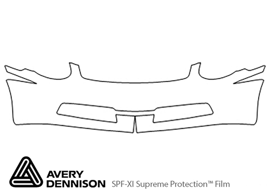 Infiniti G35 2005-2006 Avery Dennison Clear Bra Bumper Paint Protection Kit Diagram