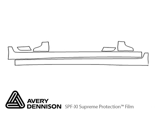 Infiniti G35 2007-2008 Avery Dennison Clear Bra Door Cup Paint Protection Kit Diagram