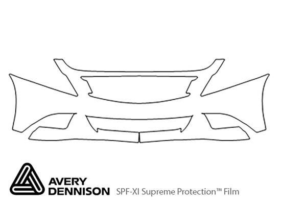 Infiniti G37 2010-2013 Avery Dennison Clear Bra Bumper Paint Protection Kit Diagram