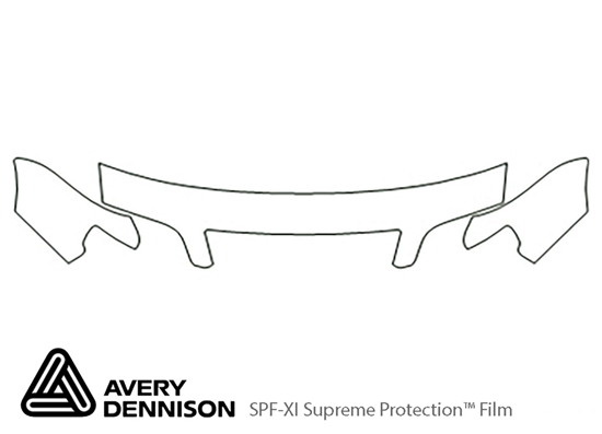 Infiniti I30 1996-1999 Avery Dennison Clear Bra Hood Paint Protection Kit Diagram