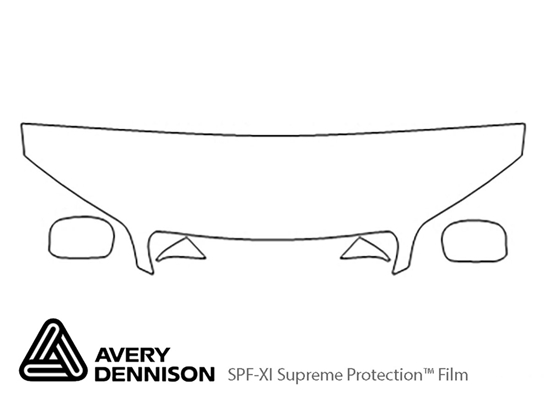 Infiniti I30 2000-2001 Avery Dennison Clear Bra Hood Paint Protection Kit Diagram