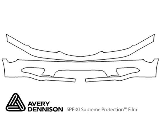 Infiniti I35 2002-2004 Avery Dennison Clear Bra Bumper Paint Protection Kit Diagram