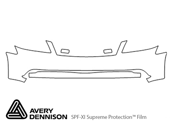 Infiniti M35 2006-2007 Avery Dennison Clear Bra Bumper Paint Protection Kit Diagram