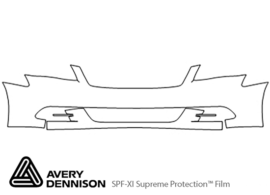 Infiniti M35 2008-2010 Avery Dennison Clear Bra Bumper Paint Protection Kit Diagram