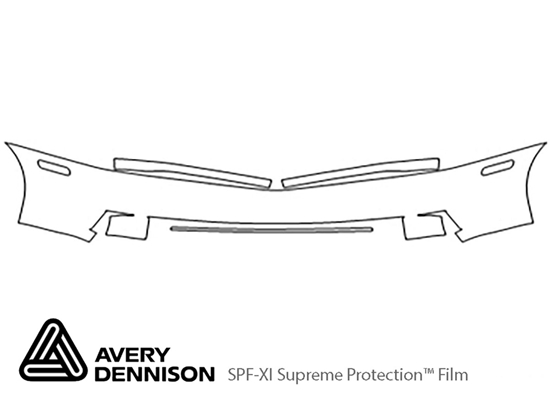 Infiniti M45 2003-2004 Avery Dennison Clear Bra Bumper Paint Protection Kit Diagram